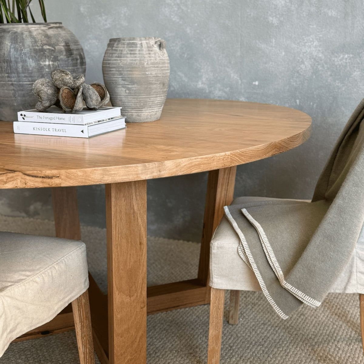 The Custom Round Angled Loop Dining Table Dining Furniture Beachwood Designs