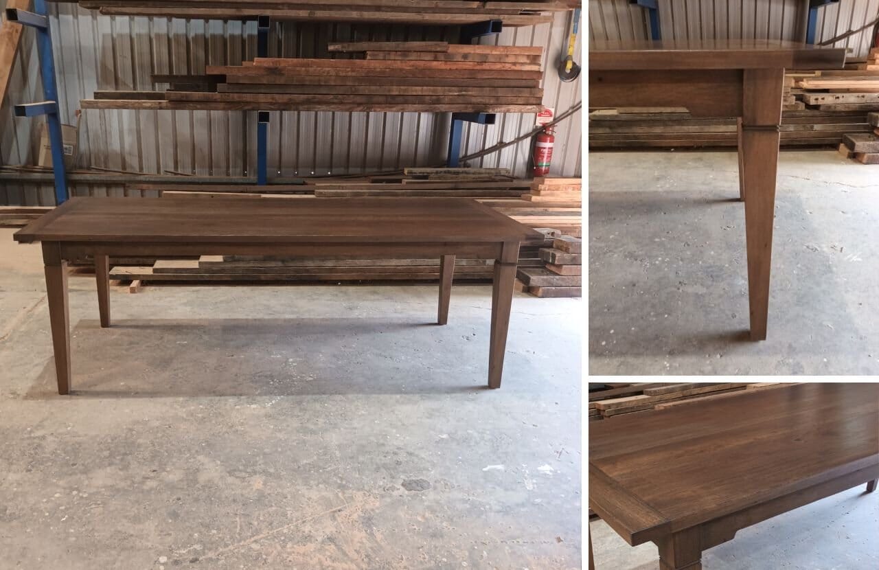 The Custom Tapered Rectangular Pedestal Dining Table Dining Furniture Beachwood Designs