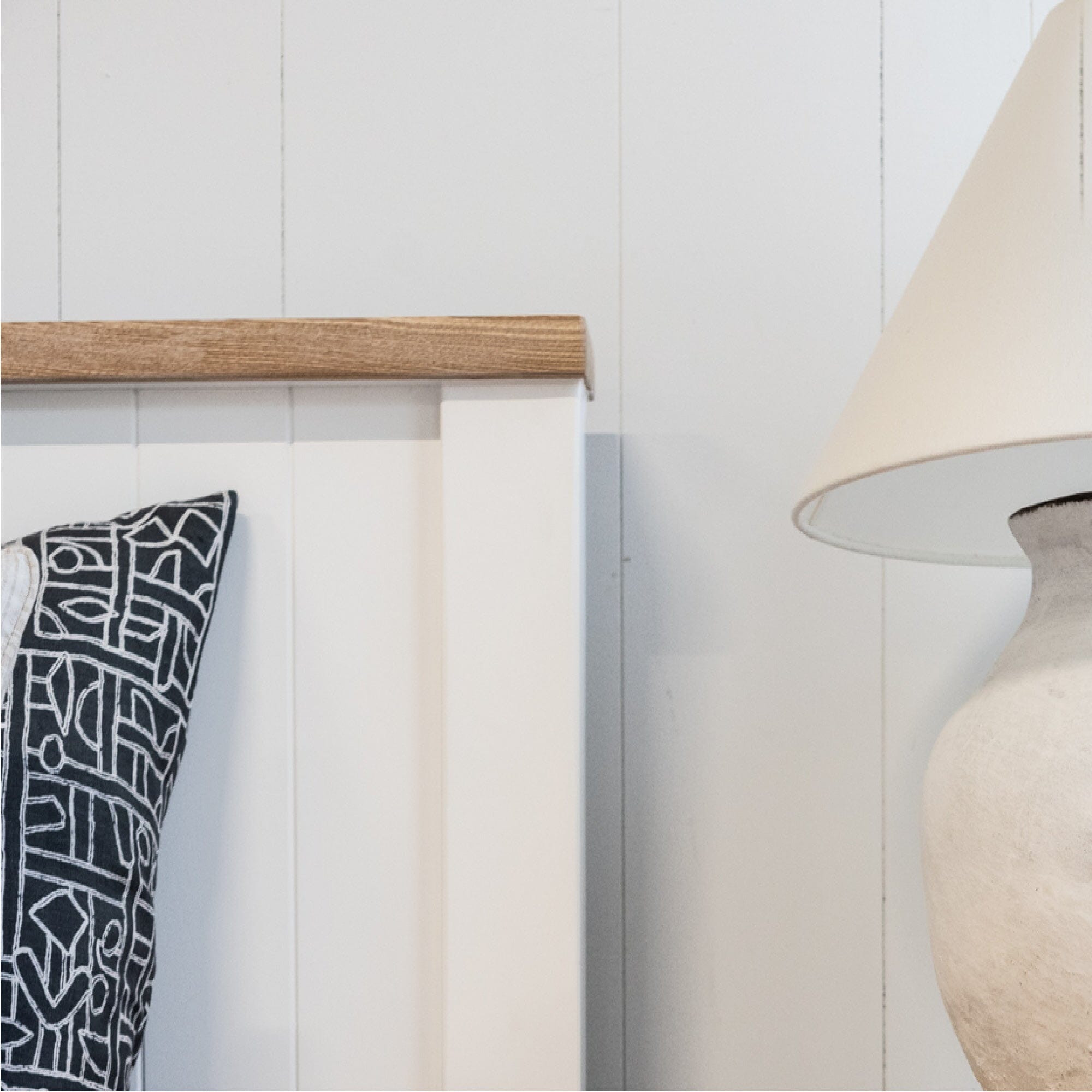 V-Groove Bed - King Single Bedroom Furniture Beachwood Designs White & Limed Ash