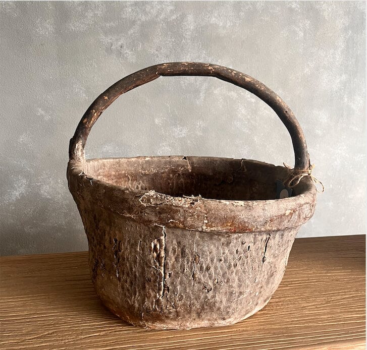 Vintage Chinese Woven Willow Basket Homewares Beachwood Designs