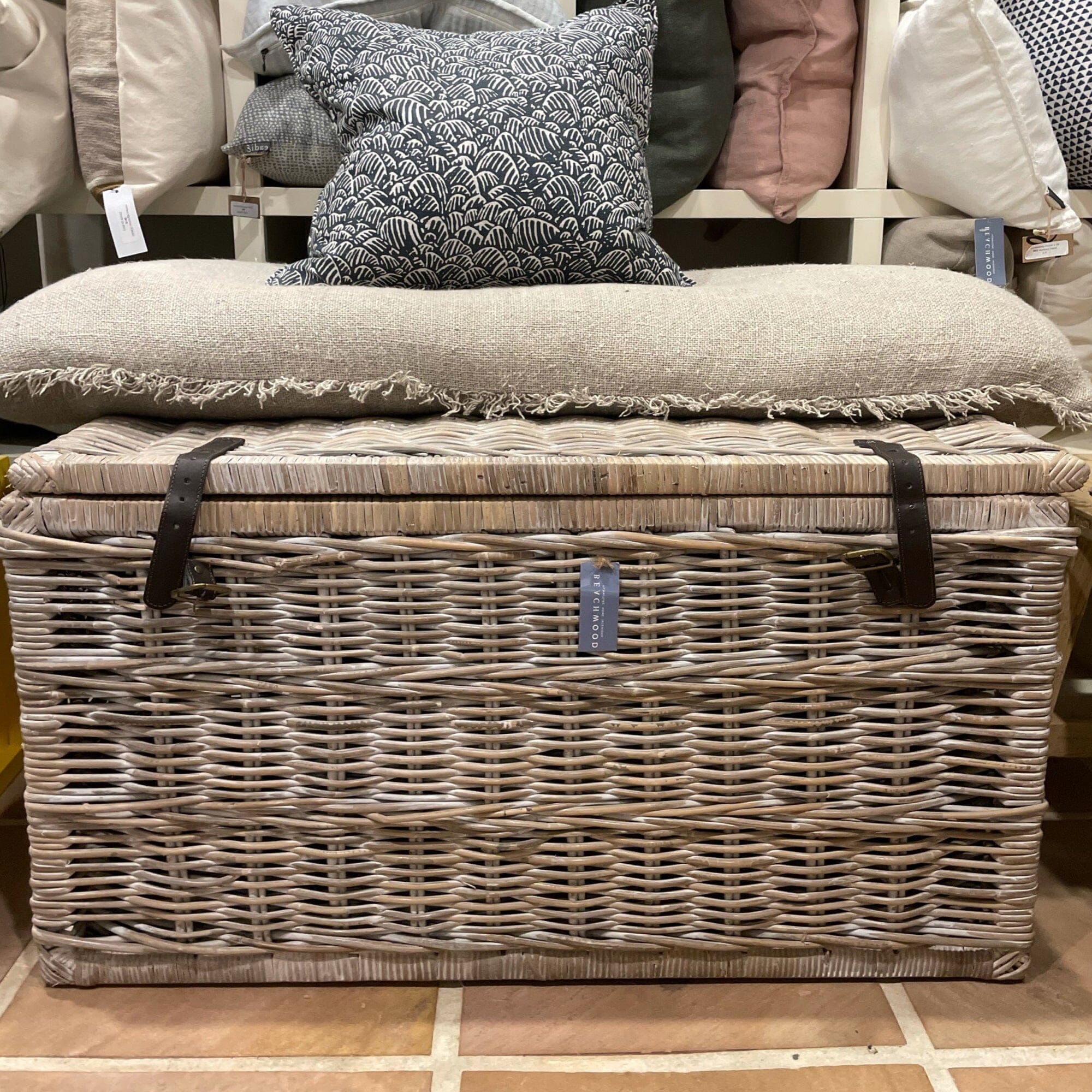 Wicker Trunk - Large 940L or XLarge 950L Homewares Beachwood Designs