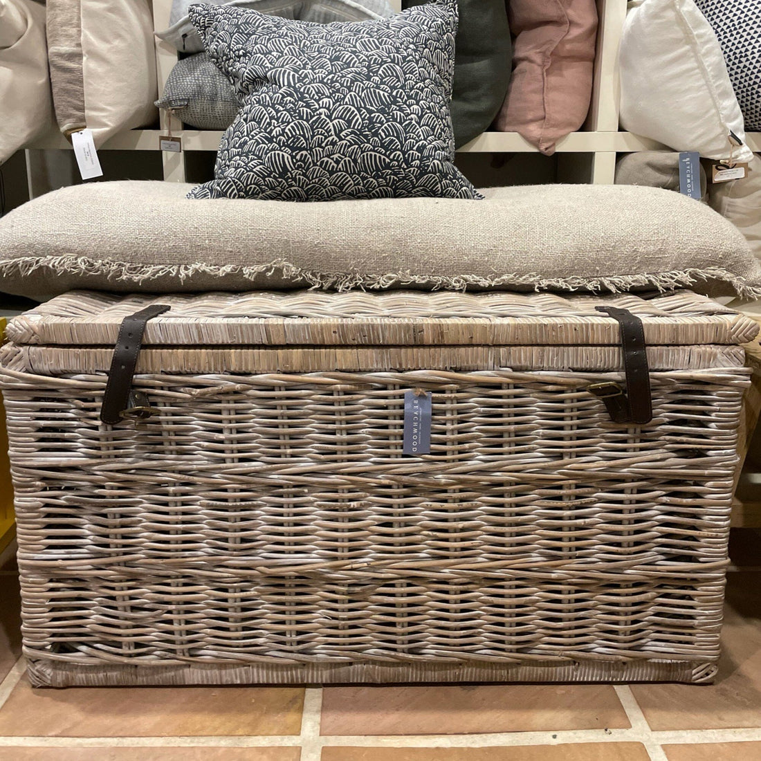 Wicker Trunk - Large 940L or XLarge 950L Homewares Beachwood Designs