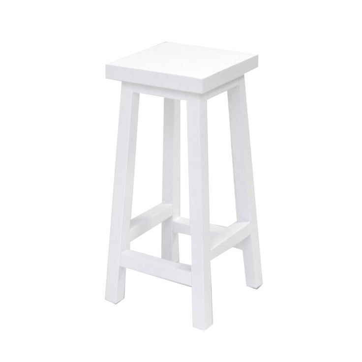 Square Bar Stool - White