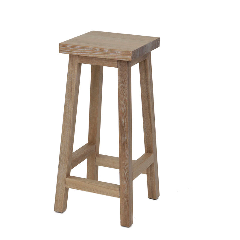 Square Bar Stool - Limed Ash