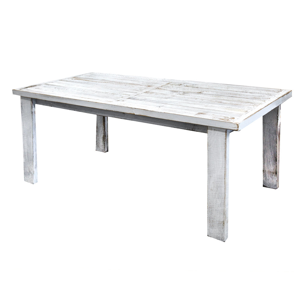 Rustic Outdoor Timber Table L1800mm - Whitewash