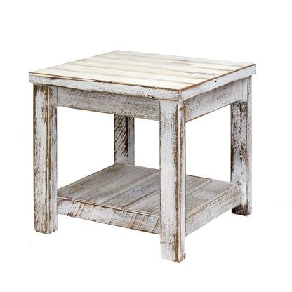 Indoor White Wash Side Table