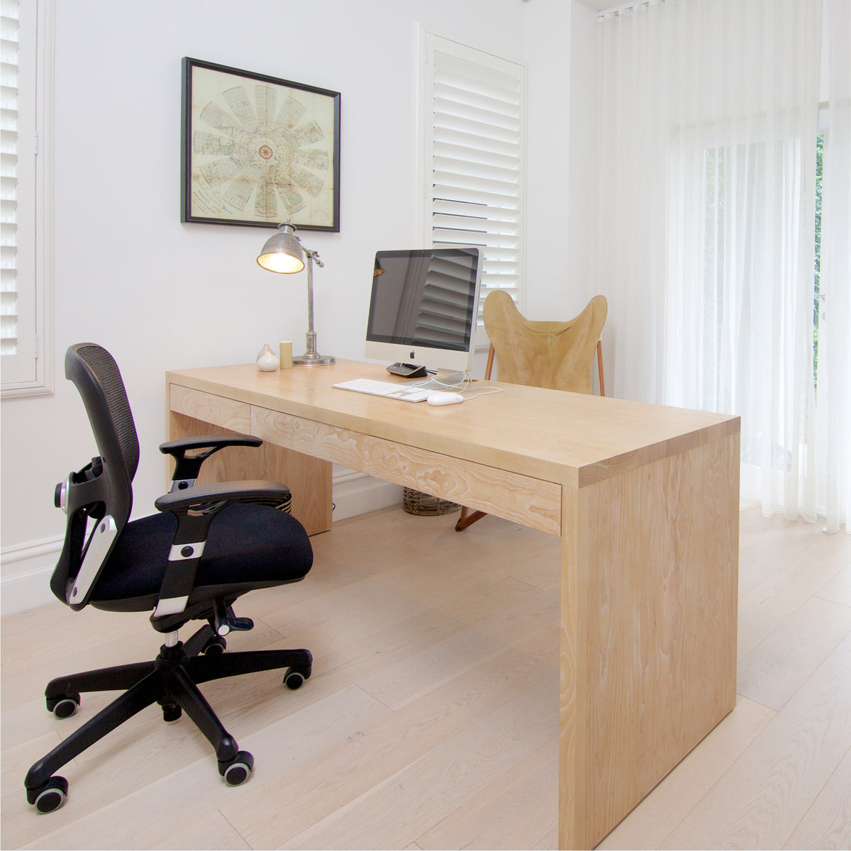Modern Desk with 2 Drawers L1500mm