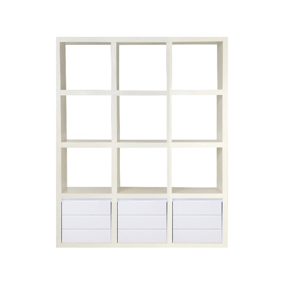 Cube Shelving with Drawers (3 high x 3 wide)