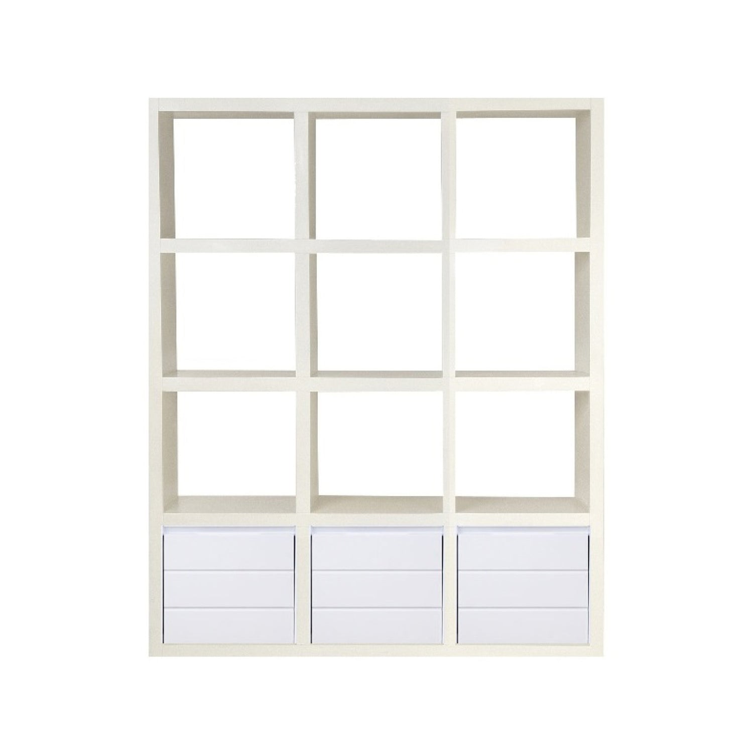 Cube Shelving with Drawers (3 high x 3 wide)