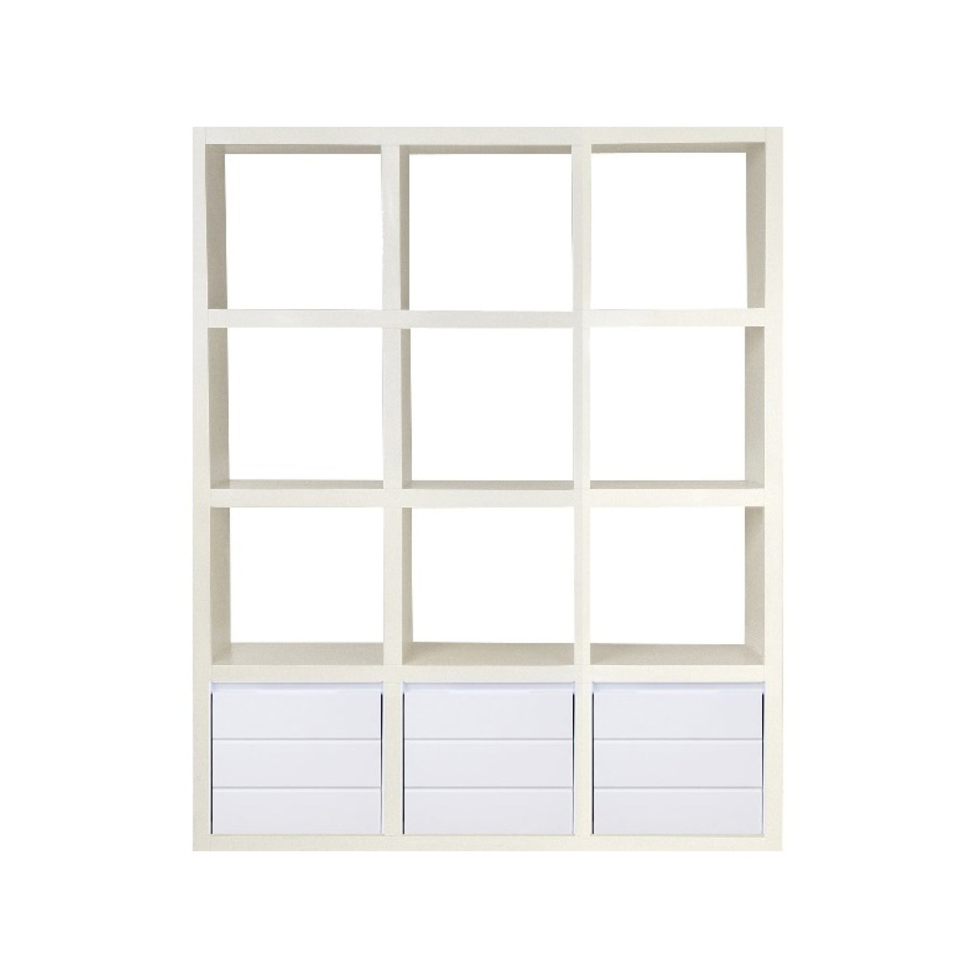 Cube Shelving with Drawers (3 high x 3 wide)