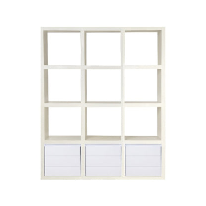Cube Bookcase - 4 x 3 with Drawer Base