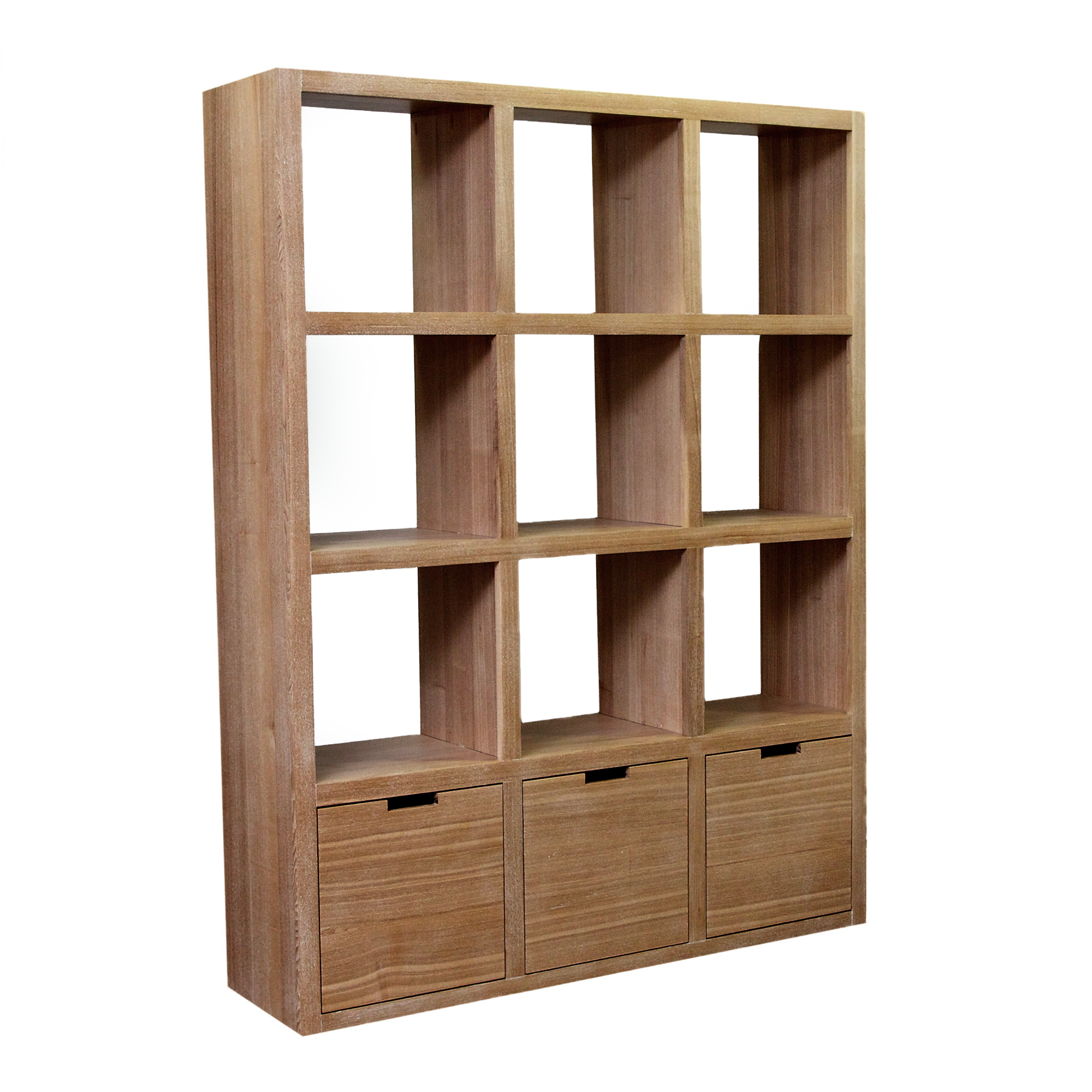 Cube Shelving with Drawers (3 high x 3 wide)