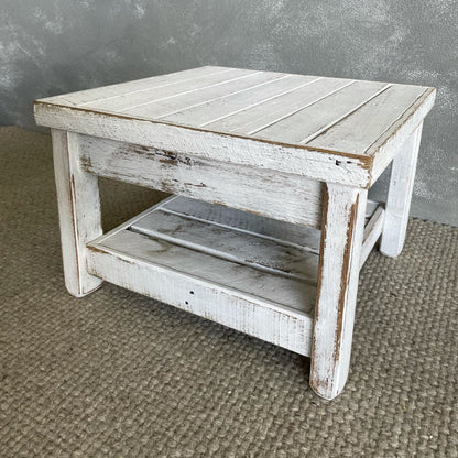 Indoor White Wash Side Table