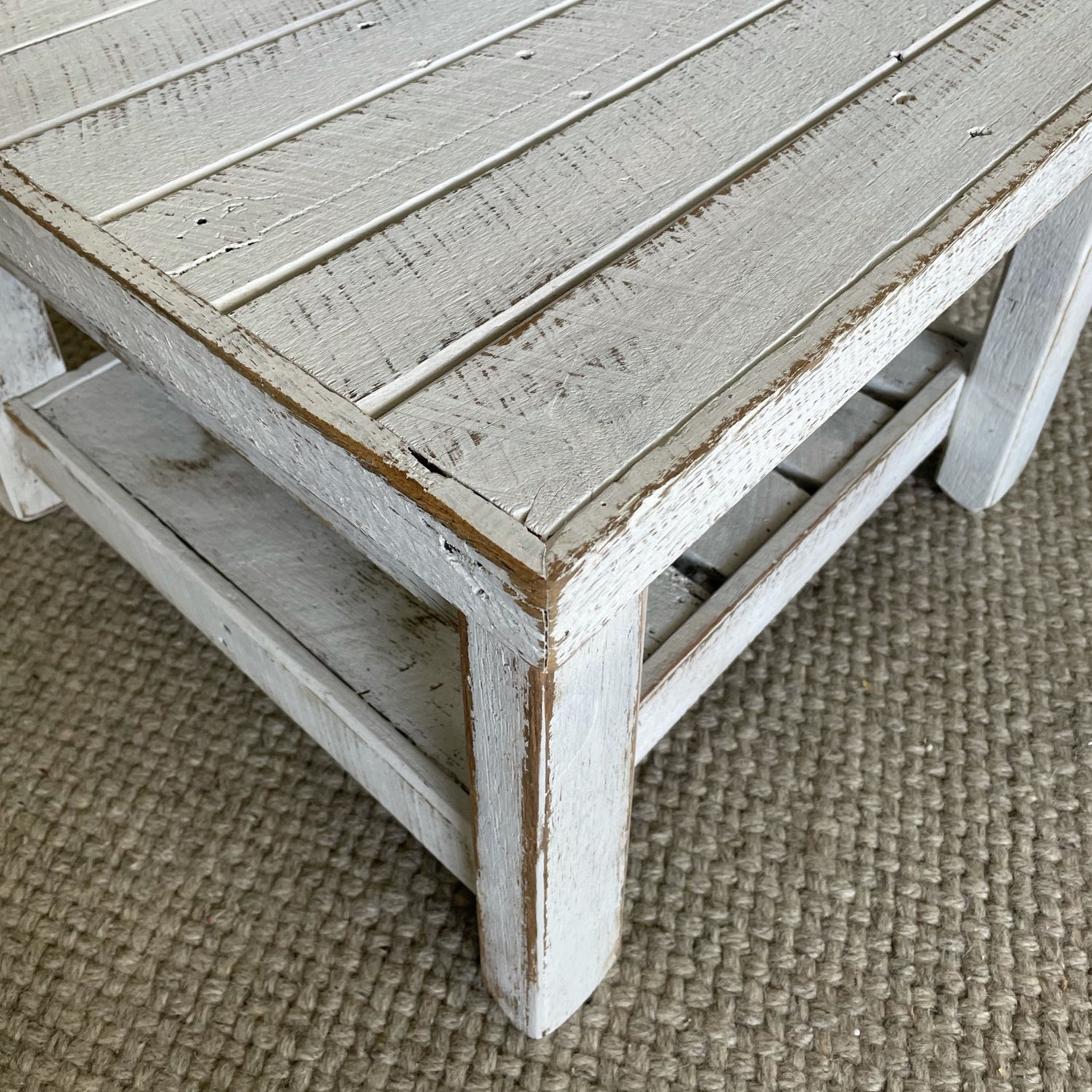 Indoor White Wash Side Table