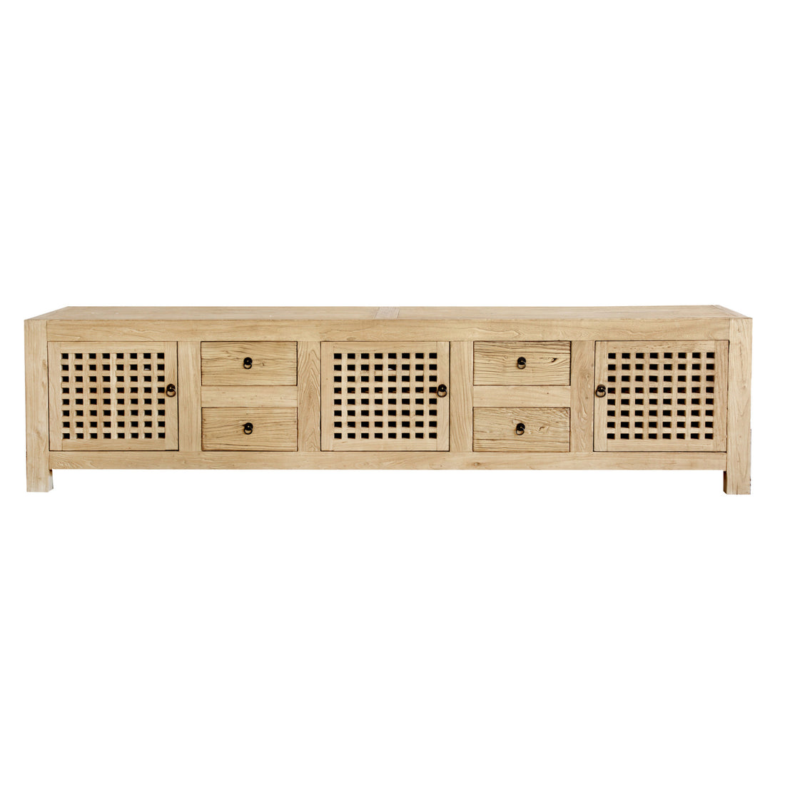 Elm Media Unit L2500mm - Lattice Doors