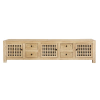 Elm Media Unit L2500mm - Lattice Doors