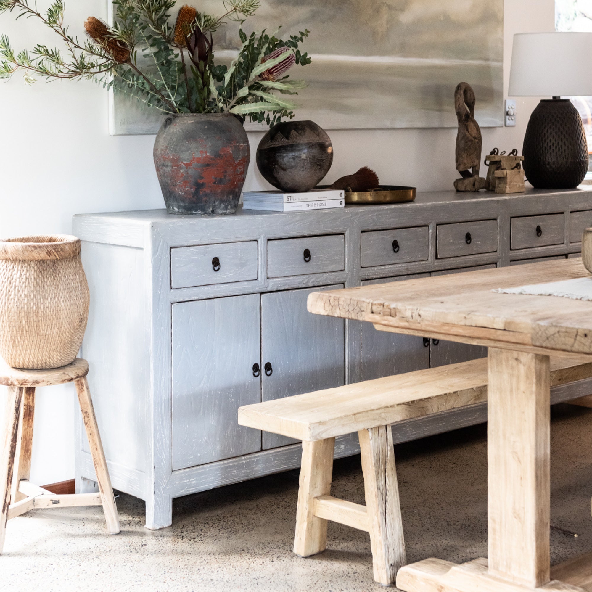 Reclaimed Elm Bench Seat L1200mm