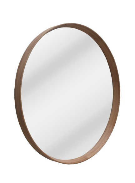 Round Oak Mirror 1200D - Natural