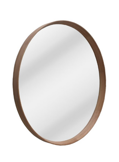 Round Oak Mirror 1200D - Natural