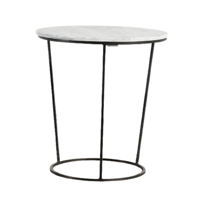 Round Marble Top Side Table - 500D