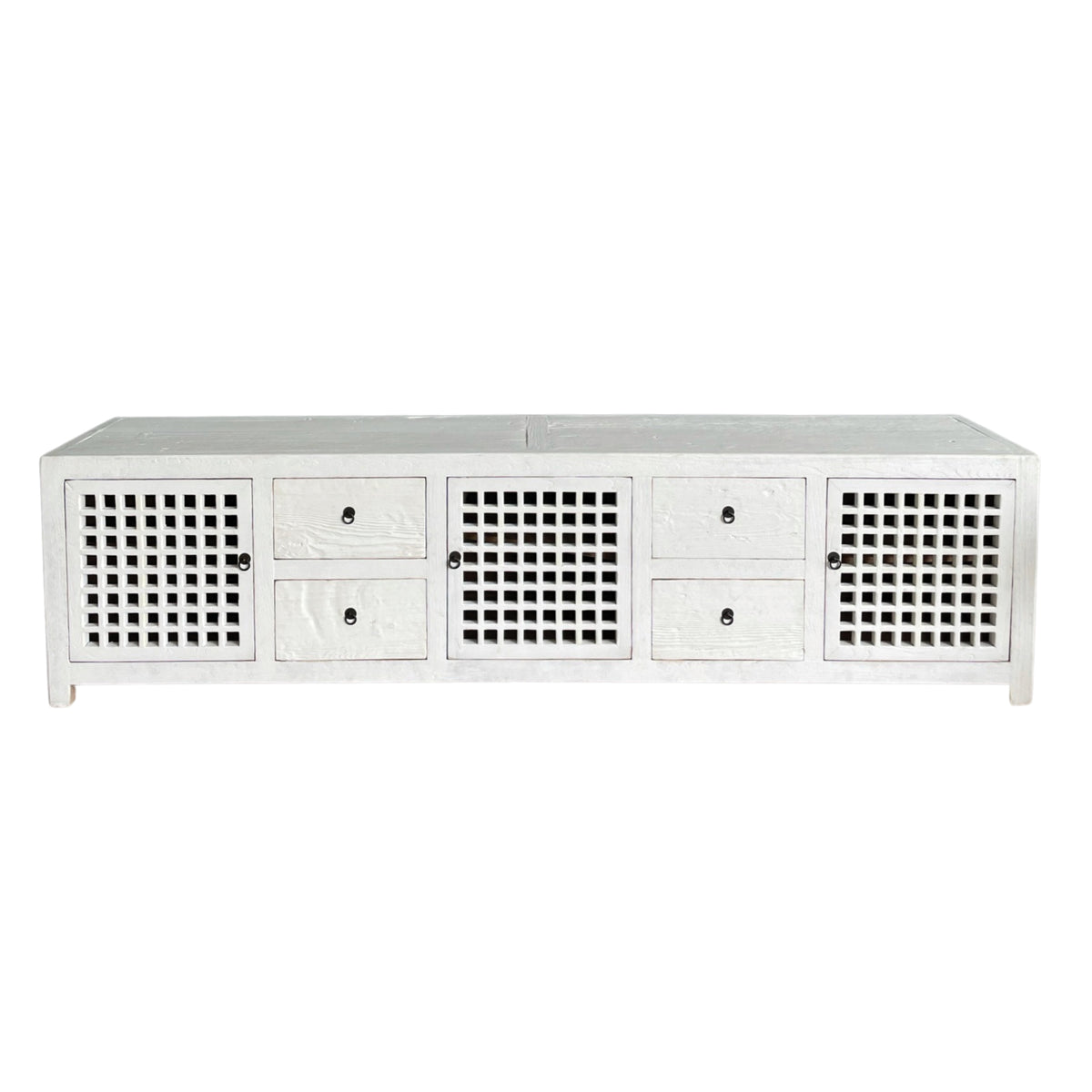 Elm Media Unit L2500mm - Lattice Doors