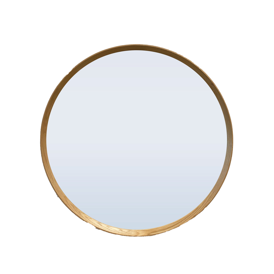 Round Oak Mirror 800D - Natural