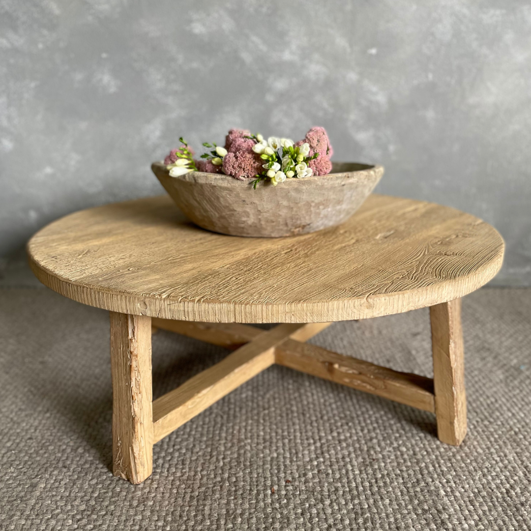 Elm Round Coffee Table - D1050mm - Natural