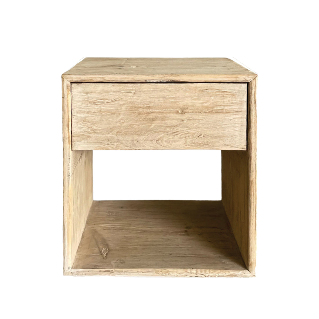 Modern Elm Bedside 500L - 1 Drawer