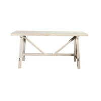 Cross Strut Elm Console L1600mm - Grey Wash
