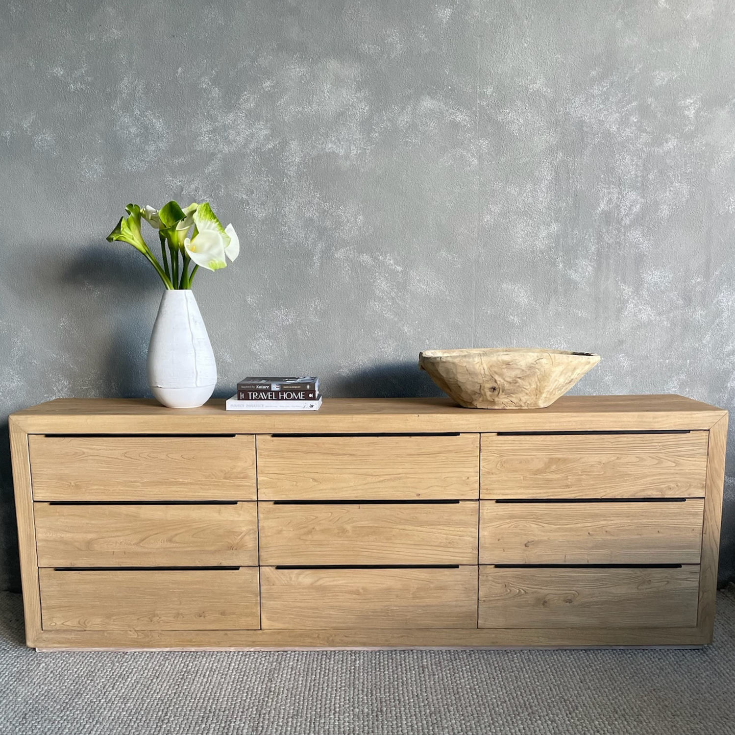 Elm Sideboard L2290mm - 9 Drawers