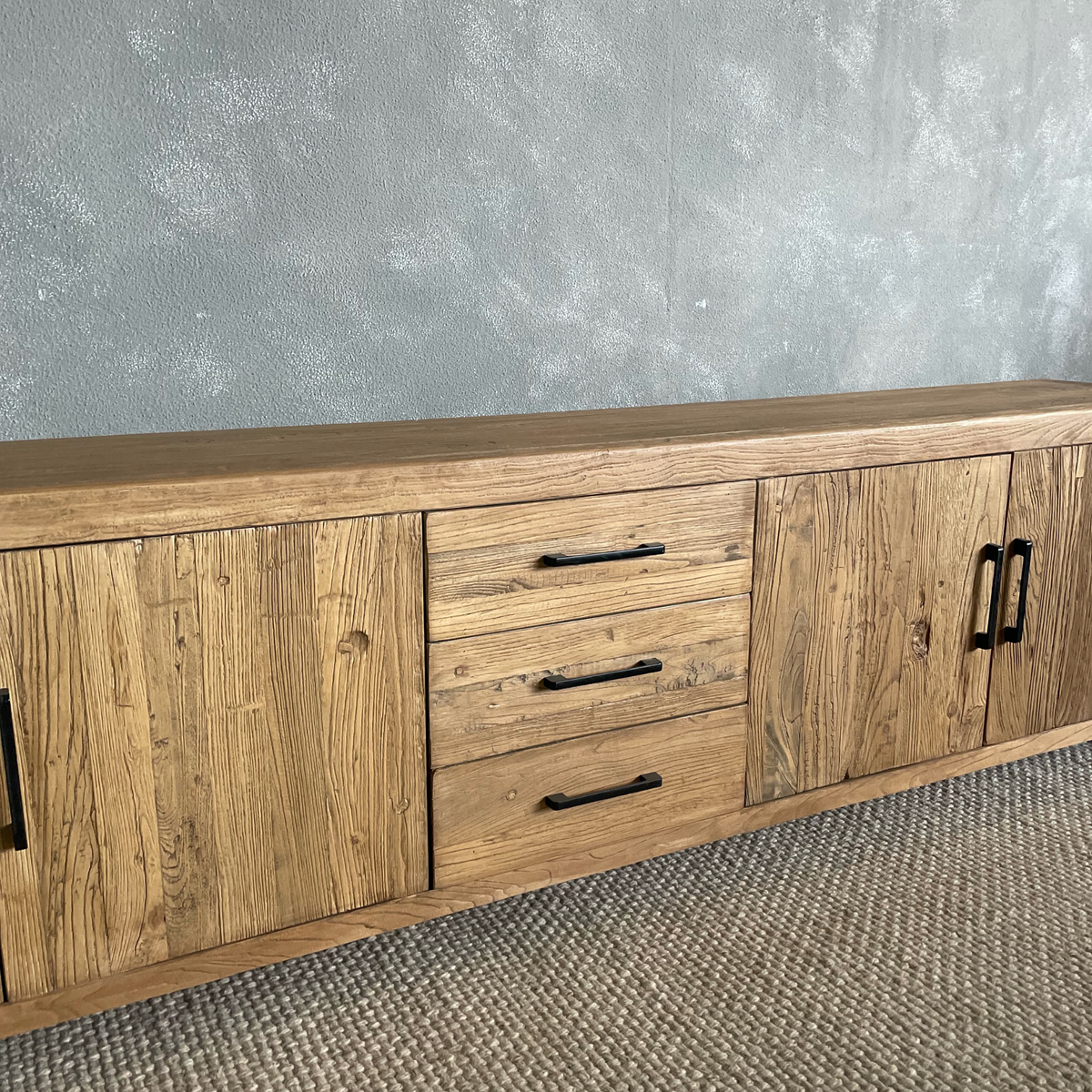 4 Door 3 drawer Media Unit L2440mm