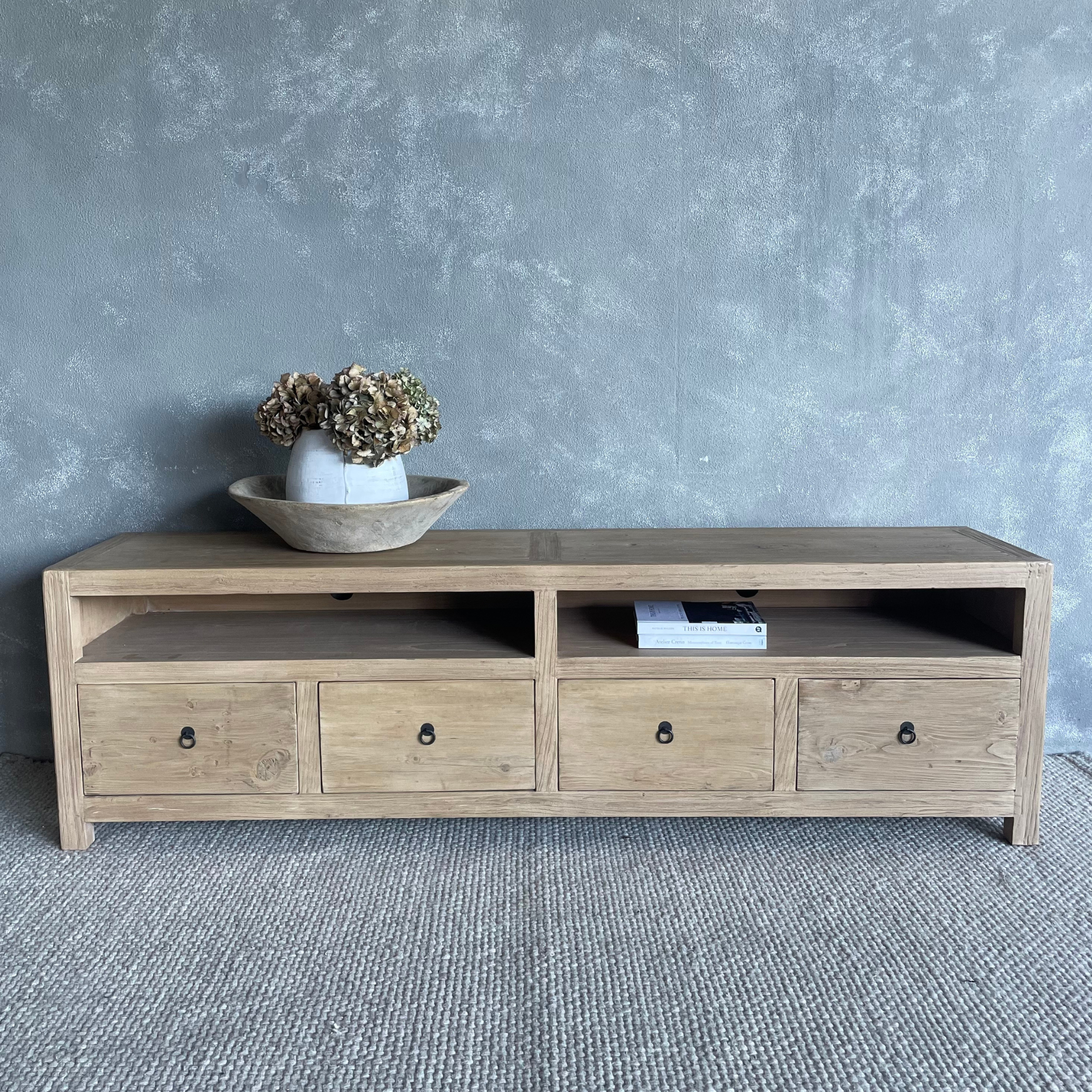 Elm Media Unit L2200mm - Open Shelf