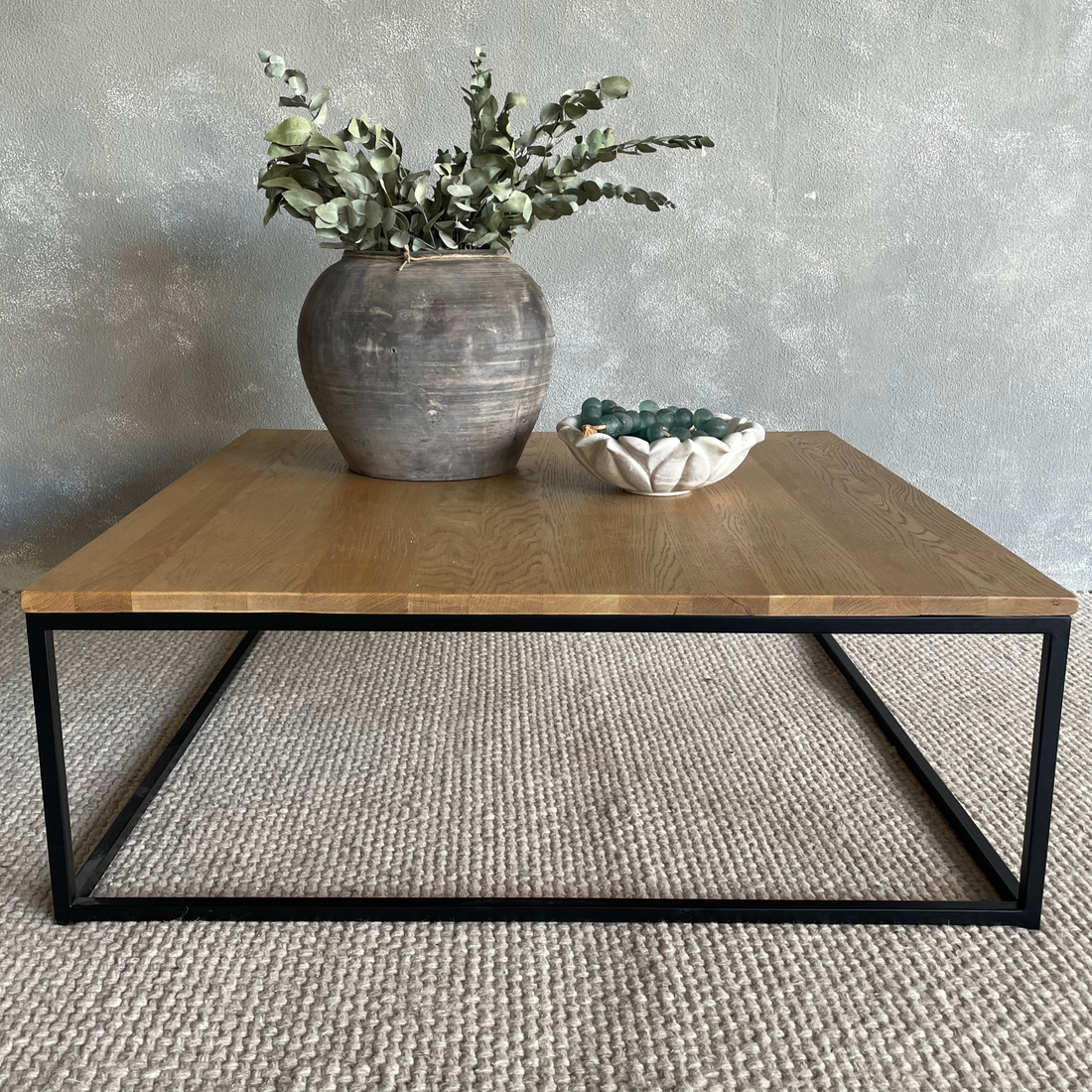 Manhattan Square Coffee Table - Weathered American Oak