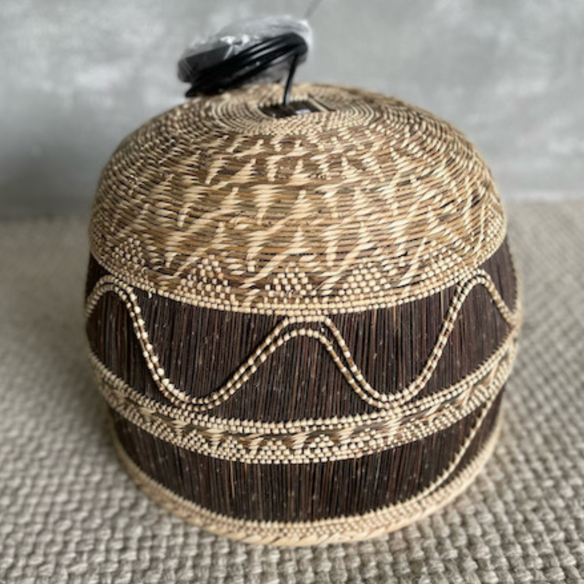 African Woven Basket Pendant