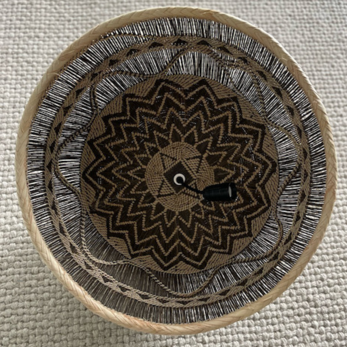 African Woven Basket Pendant