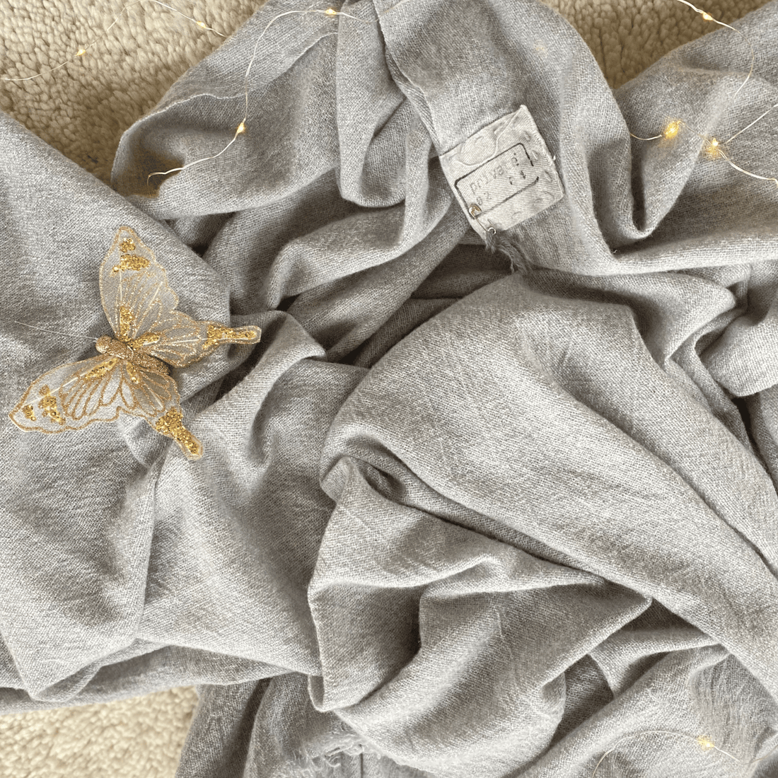 Italian Cashmere Scarf - Grey