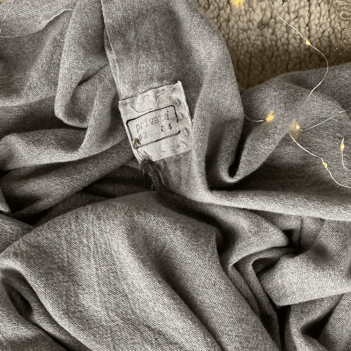 Italian Cashmere Scarf - Grey