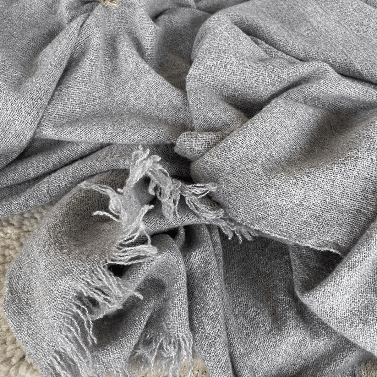 Italian Cashmere Scarf - Grey