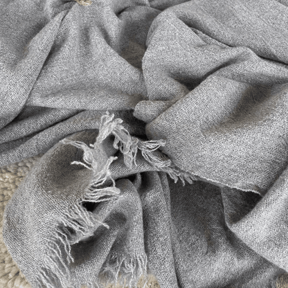 Italian Cashmere Scarf - Grey