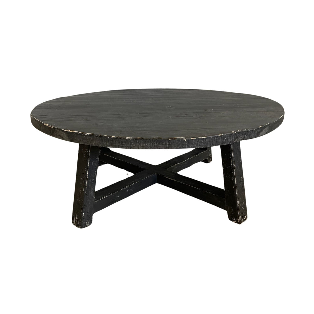 Elm Round Coffee Table - D1050mm - Black