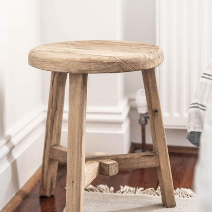 Round Elm Side Table - D500mm