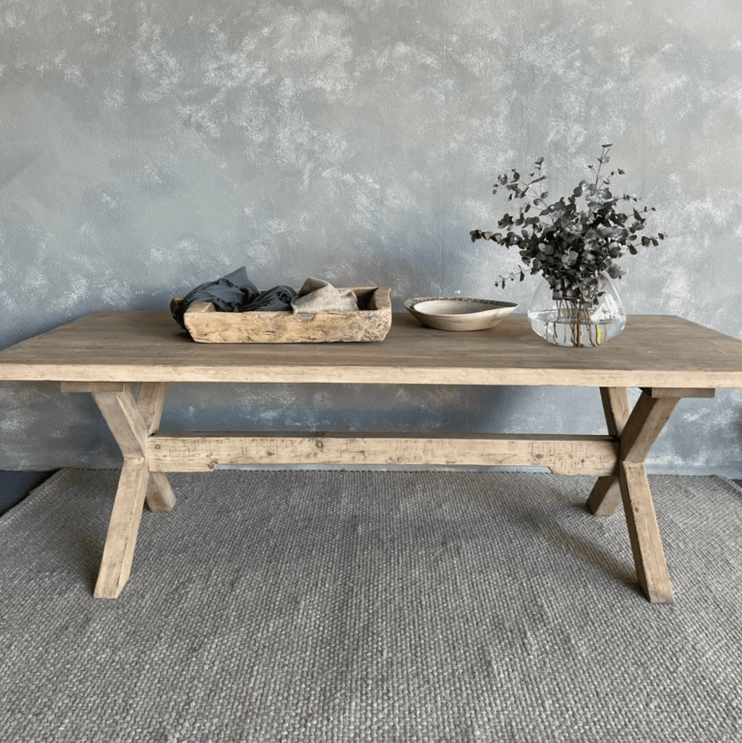 X-Base Reclaimed Pine Dining Table