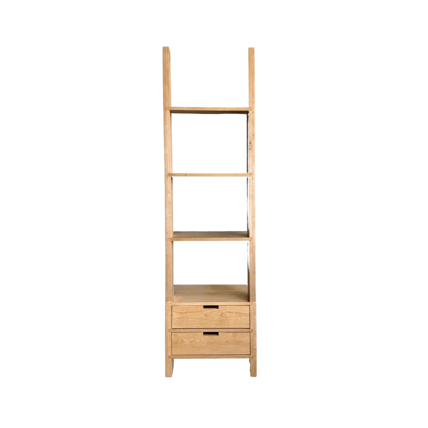 Ladder Bookcase with 2 Drawers