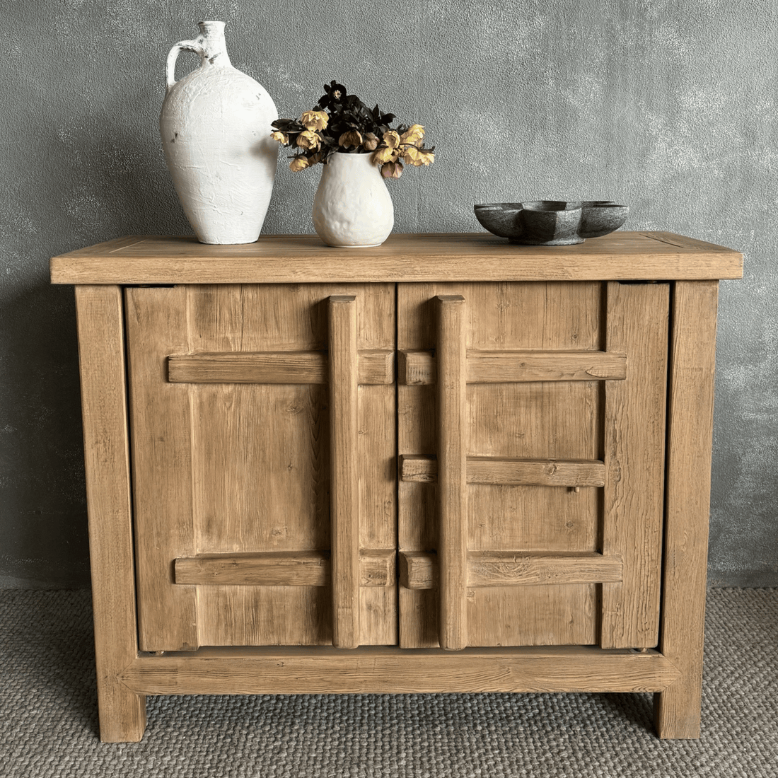 One-Off Elm Small Natural Sideboard L1220mm