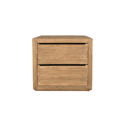 Elm Bedside Table L660mm - 2 Drawers