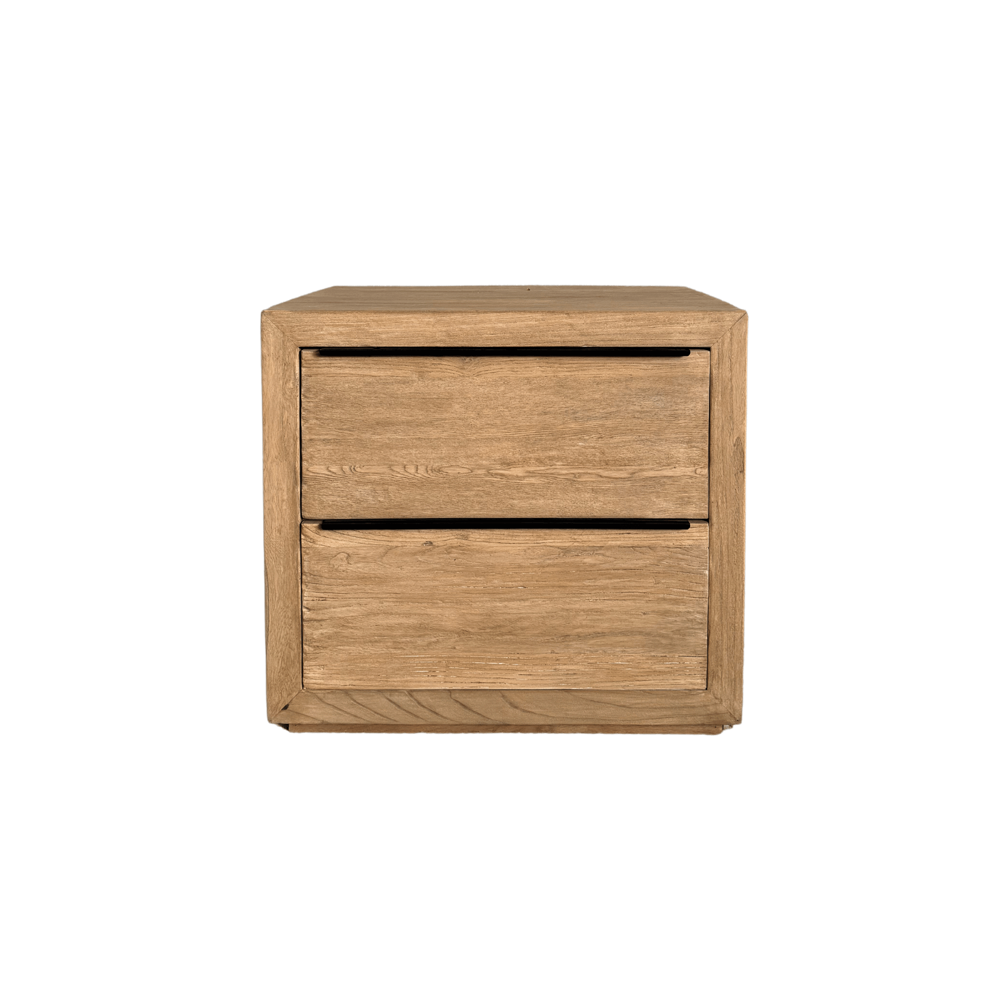 Elm Bedside Table L660mm - 2 Drawers