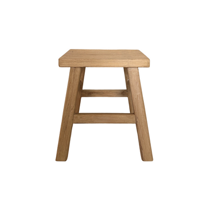 Rectangular Elm Stool