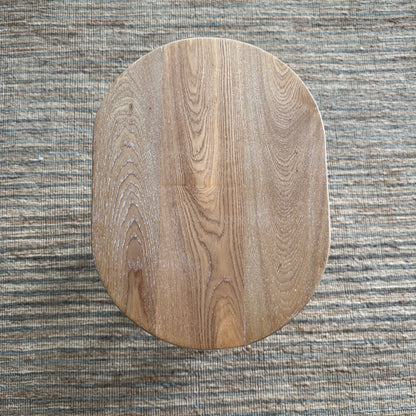 Oval Bartool - Limed Ash