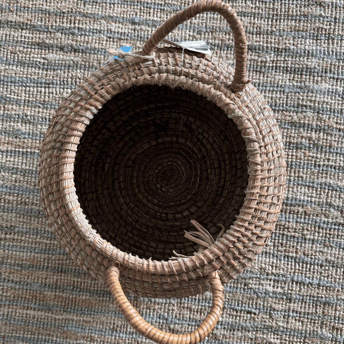 African Straw Basket with Lid