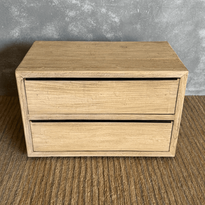 Elm Bedside Table L910mm - 2 Drawers